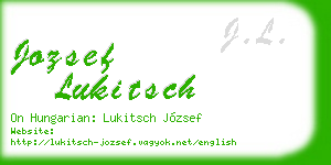 jozsef lukitsch business card